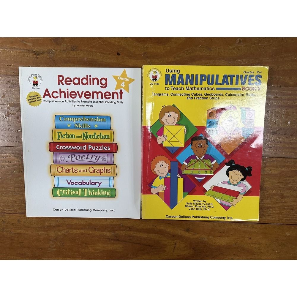 Reading And Math‎ Achievement Books Homeschooling Grades K-4